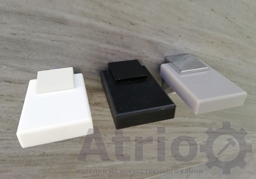 Полиця міні чорна для ванної кімнати - Atrio Stone - вироби з штучного каменю