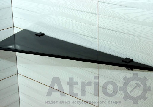 Полиця кутова асиметрична чорна - Atrio Stone - вироби з штучного каменю