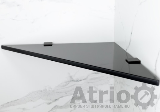 Полка угловая черная - Atrio Stone - изделия из искусственного камня