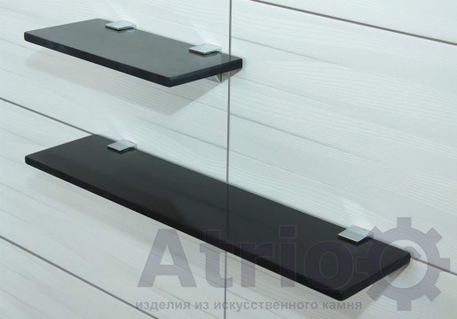 Полиця міні чорна для ванної кімнати - Atrio Stone - вироби з штучного каменю