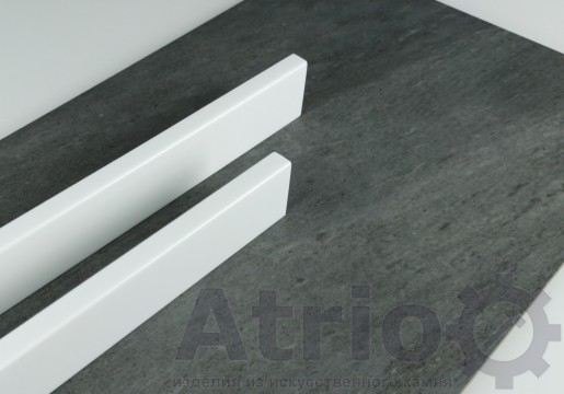 Плинтус для ванной  H40 R2 - Atrio Stone - изделия из искусственного камня