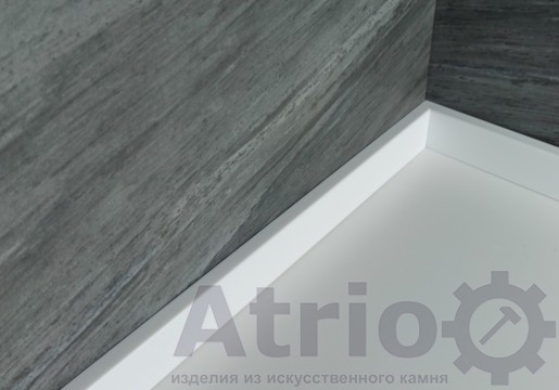 Плинтус для ванной  H40 R2 - Atrio Stone - изделия из искусственного камня