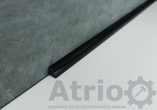 Плинтус для ванной H12R12 Black - Atrio Stone - изделия из искусственного камня