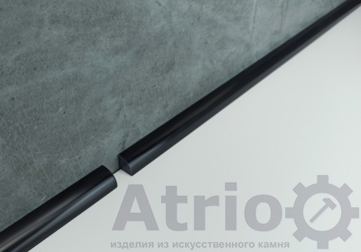 Плинтус для ванной H12R12 Black - Atrio Stone - изделия из искусственного камня
