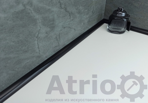 Плинтус для ванной H12R12 Black - Atrio Stone - изделия из искусственного камня