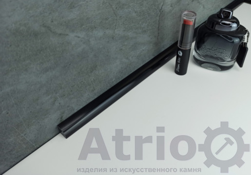 Плинтус для ванной H12R12 Black - Atrio Stone - изделия из искусственного камня