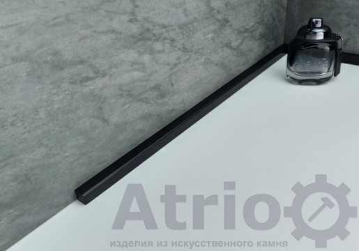 Плинтус для ванной H12R2 Black - Atrio Stone - изделия из искусственного камня