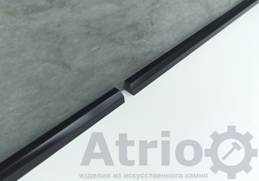 Плинтус для ванной H12 F-45' Black - Atrio Stone - изделия из искусственного камня