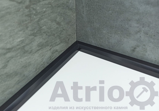 Плинтус для ванной H12 F-45' Black - Atrio Stone - изделия из искусственного камня