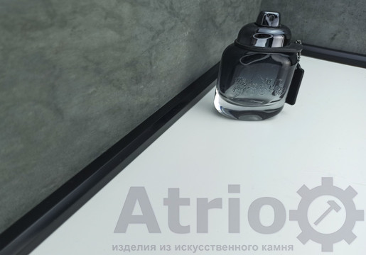 Плинтус для ванной H12 F-45' Black - Atrio Stone - изделия из искусственного камня