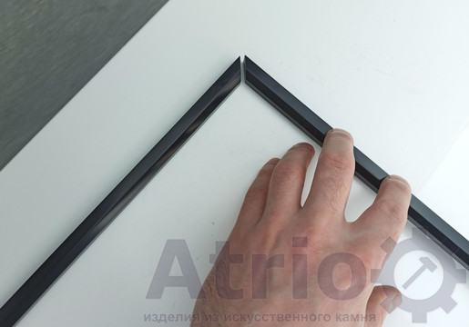 Плинтус для ванной H12 F-45' Black - Atrio Stone - изделия из искусственного камня