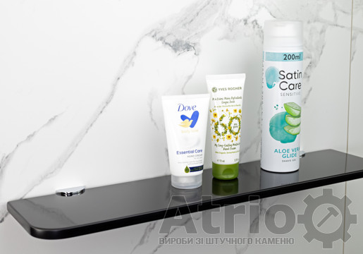 Полиця у ванну чорна R - Atrio Stone - вироби з штучного каменю