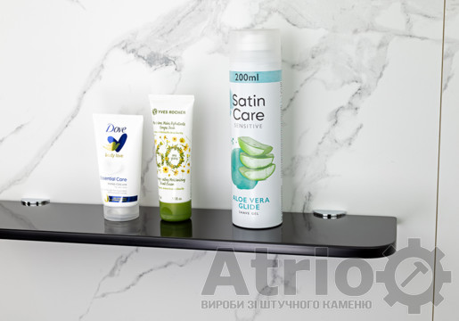 Полиця у ванну чорна R - Atrio Stone - вироби з штучного каменю