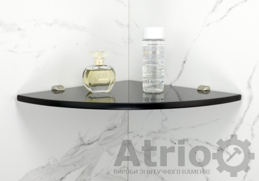 Полиця кутова чорна R - Atrio Stone - вироби з штучного каменю